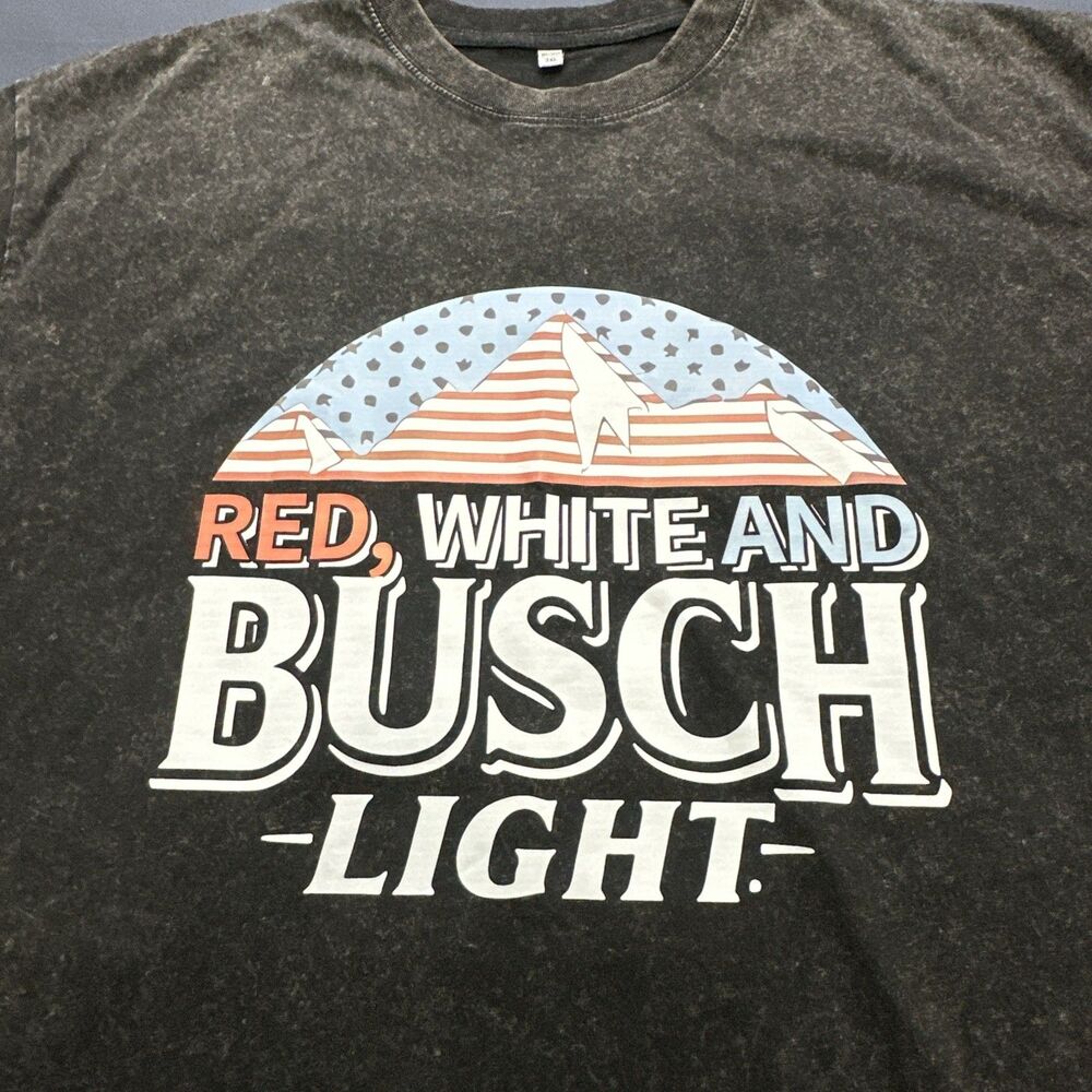 Red White and Busch Light Unisex T-shirt, 4th of July Tee 2XL - Picture 2 of 4
